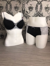 P194863 Blk Modern Contrasts Boyshort