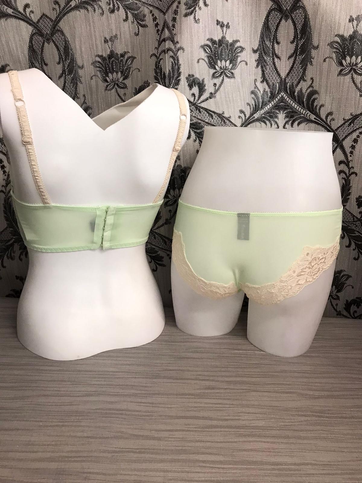 B25207-GRN emoción de la longline de encaje