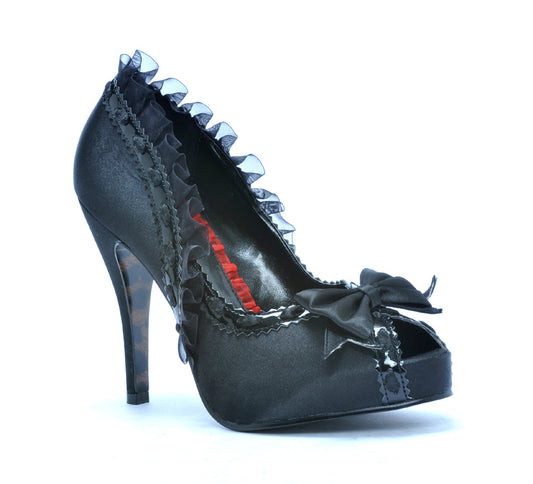 BP415-LIBRA Bettie Page Black High Heel Alternative Footwear Discontinued Sale Stock