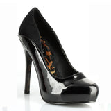 5 Heel Close Toe Pump With Lace Backing BP517DIXIE  Black