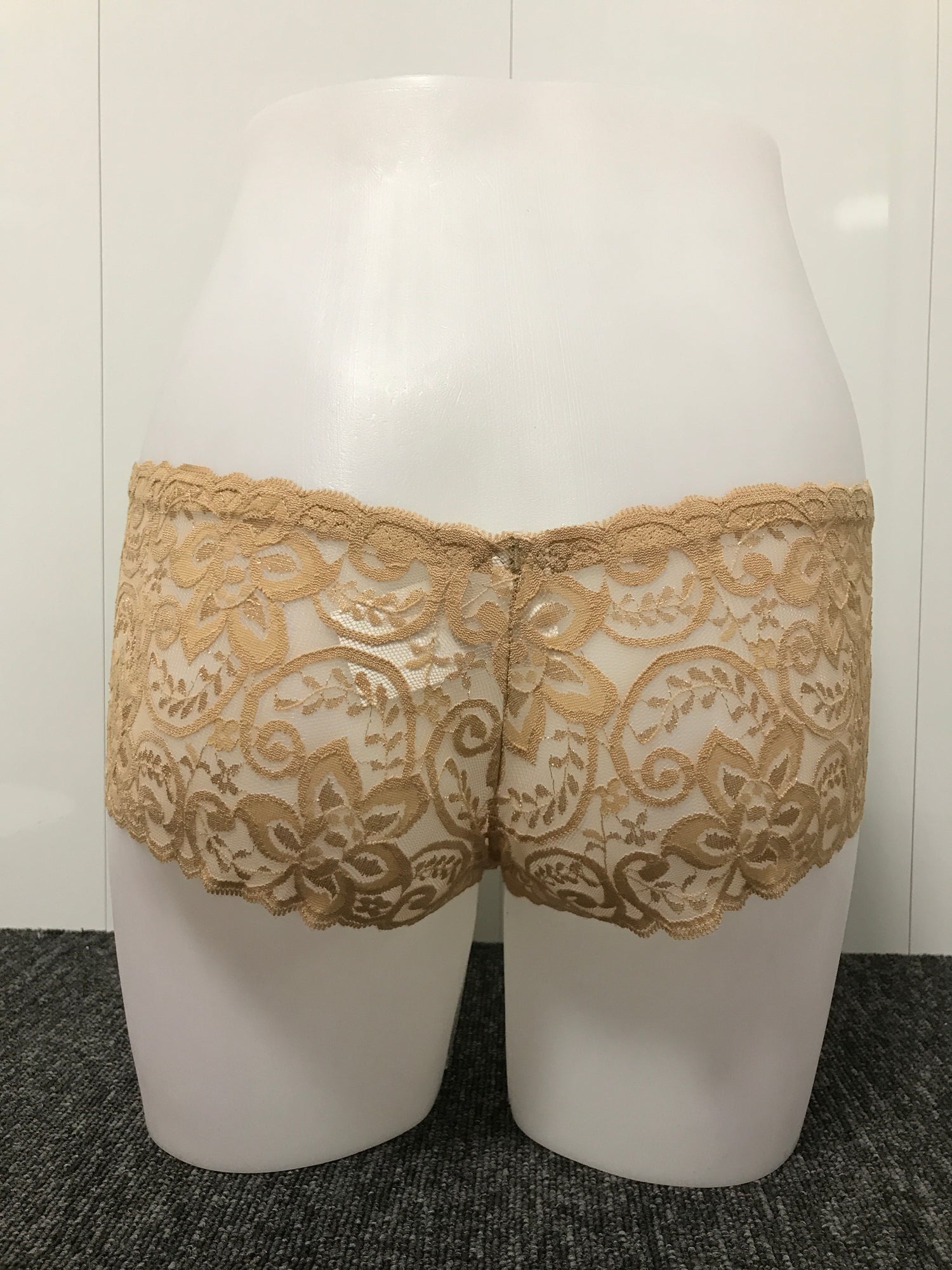 Carrie Amber Nude Lace Boyshort