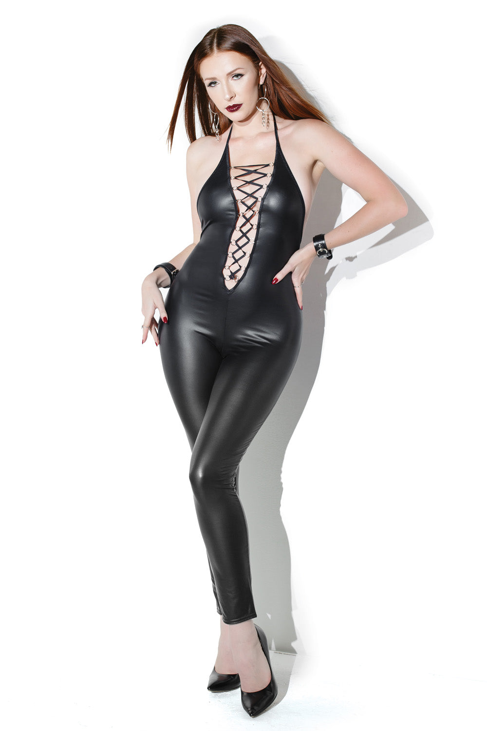 CQD9344 Coquette Fetish Jumpsuit Black