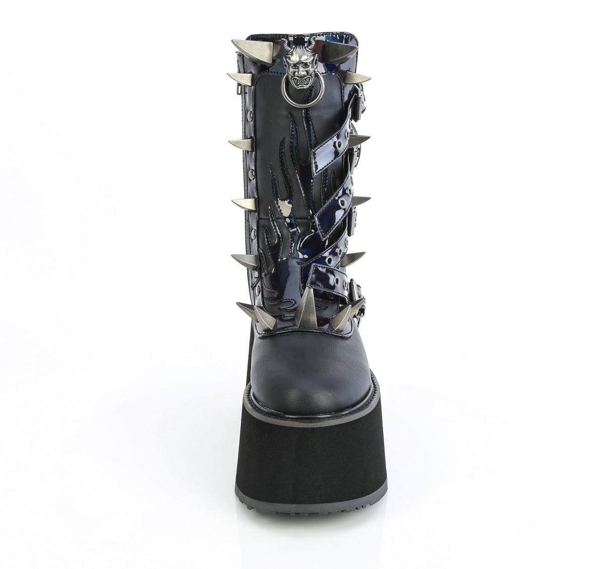 Black  Alternative Knee High Boots -  Demonia Cult DAMNED-156