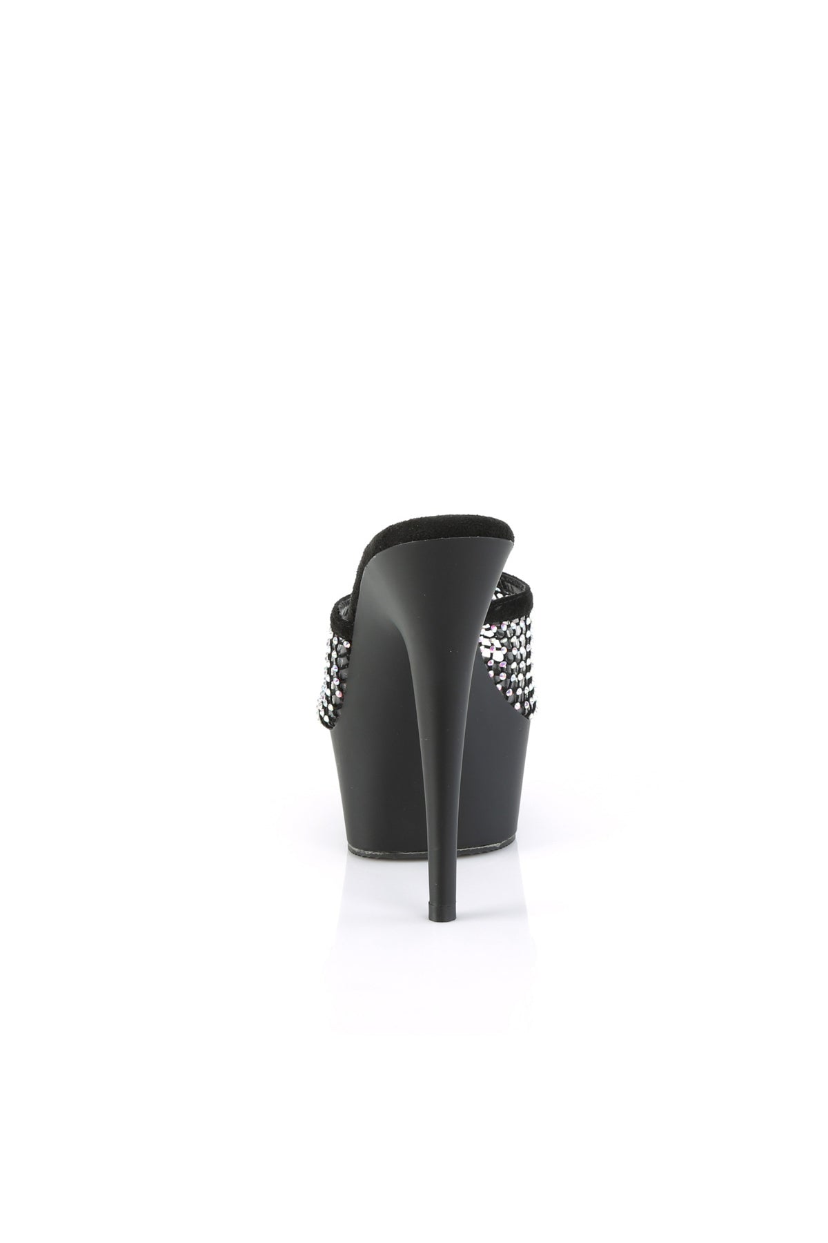 enchant 708 pleaser clear black clr shoes