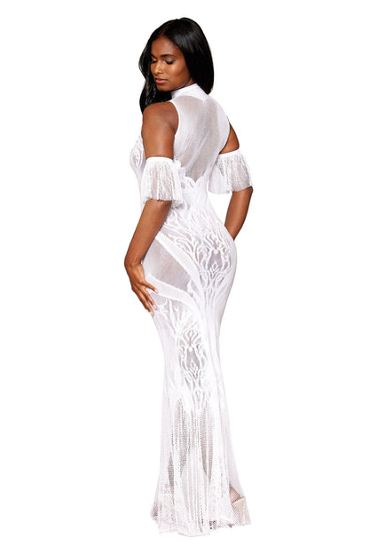 Dreamgirl White Lace Gown 