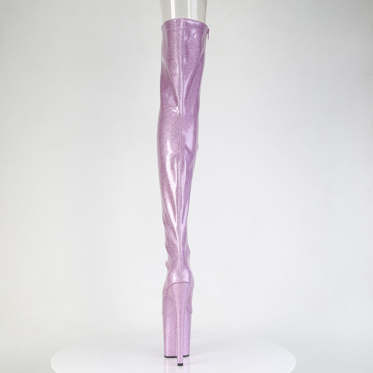 FLAMINGO-3021GP Lilac Glitter Pleaser Pole Dancing Thigh Boots