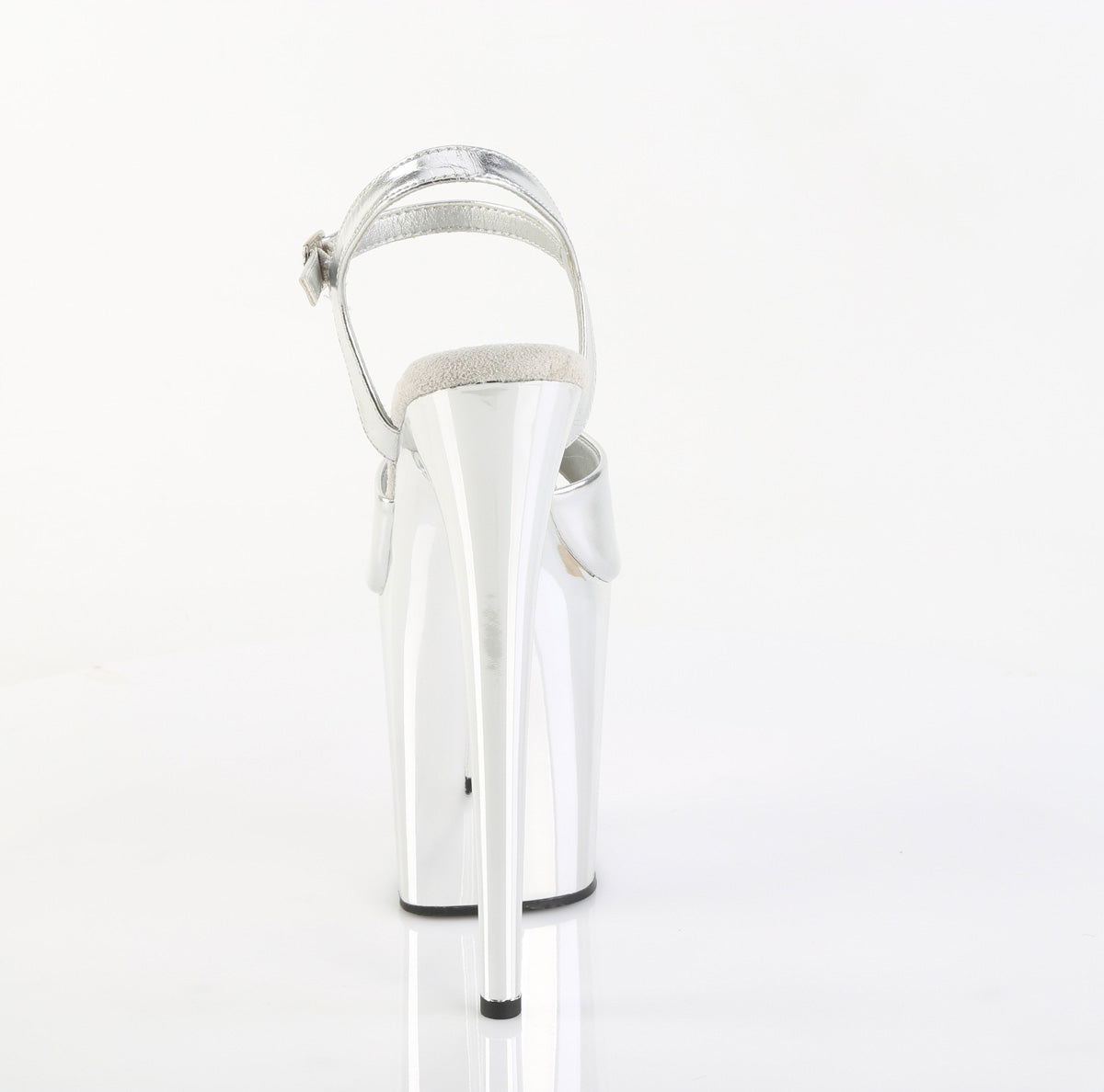 Silver 8 Inch Fetish High Dancing Heels -  Pleaser FLAMINGO-809