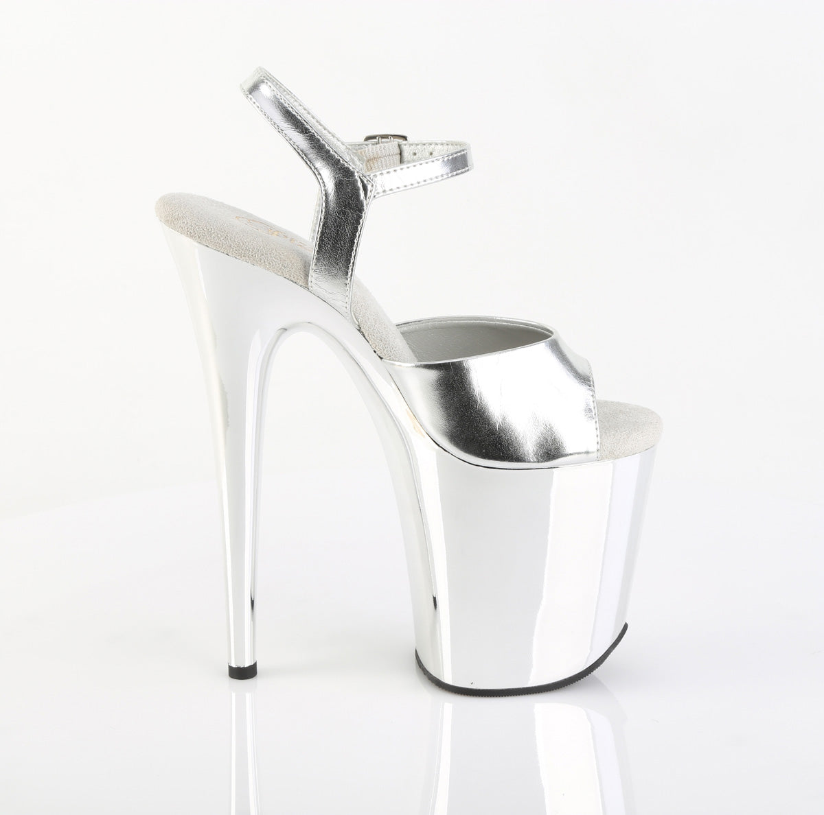 Silver 8 Inch Fetish High Dancing Heels -  Pleaser FLAMINGO-809