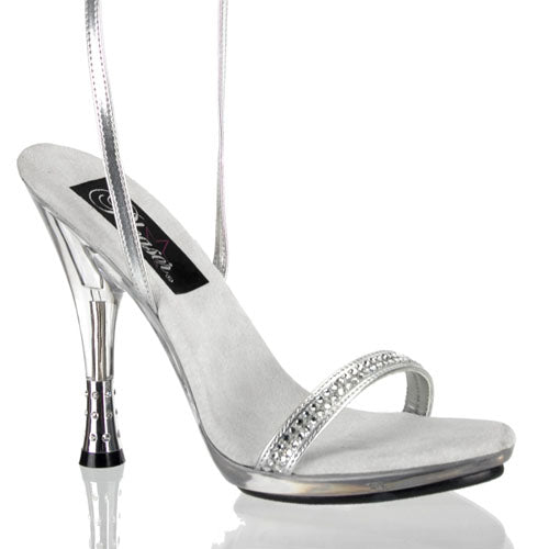 Cone Shaped Pleaser Silver Sandal