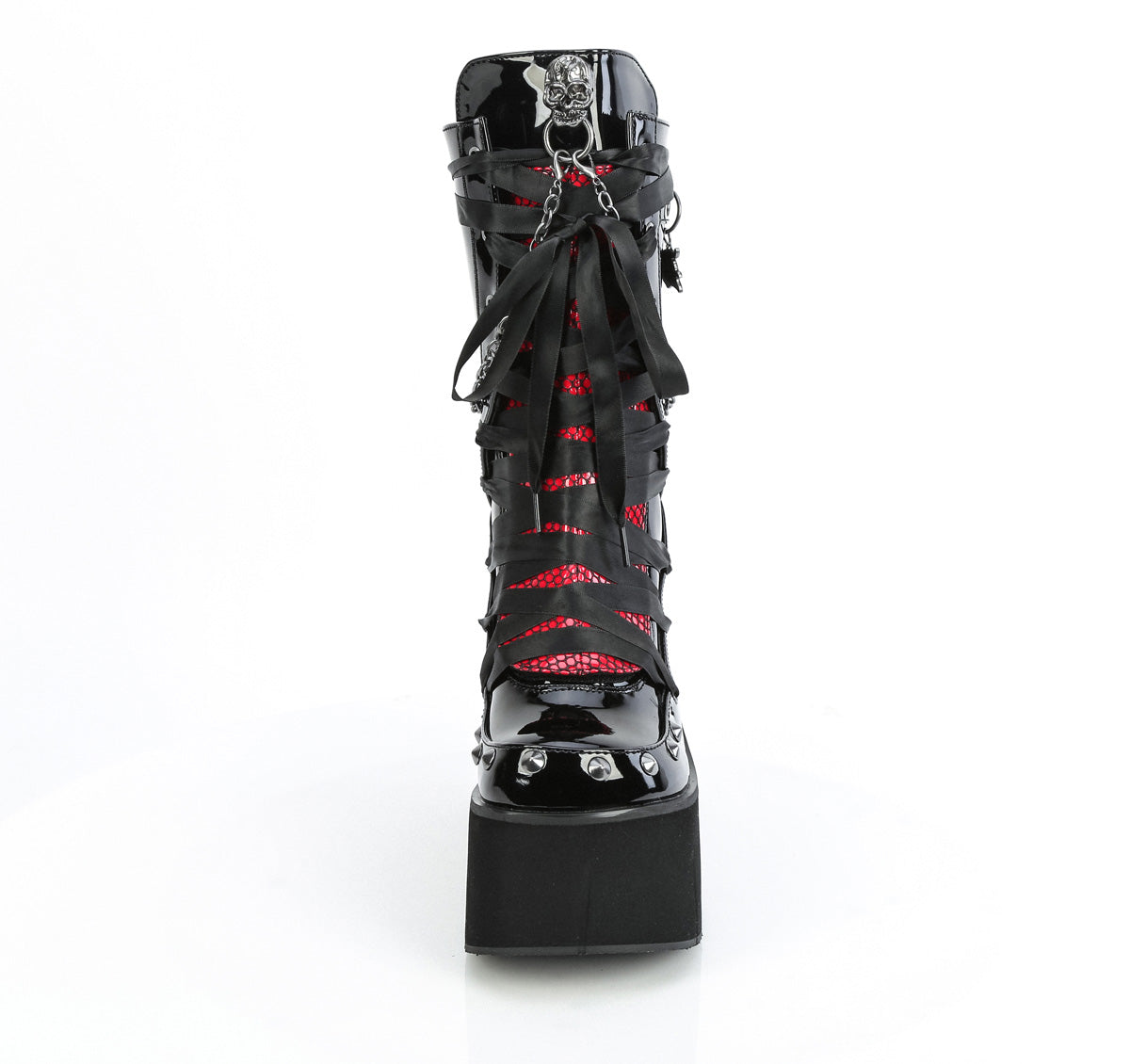 Black  Alternative Knee High Boots -  Demonia Cult KERA-121