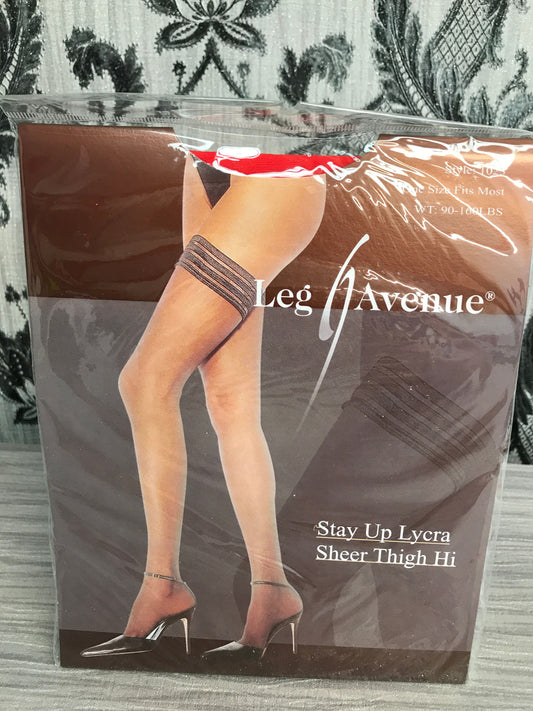 LA1023 Red Leg Avenue Stay Up Sheer Thigh Highs