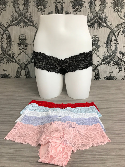 LA2954 Pink Lace Boy shorts
