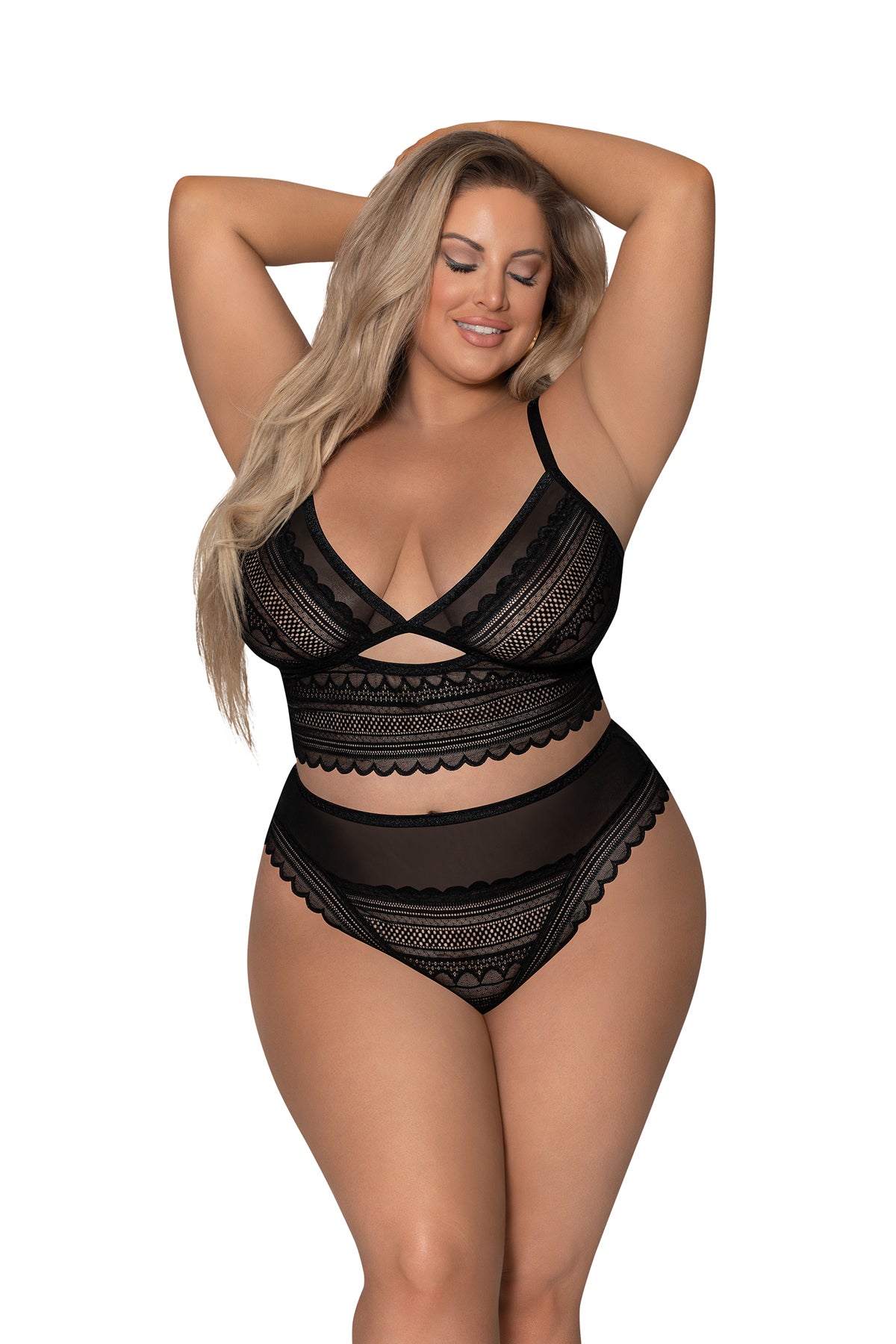 MSM289LK-QUEEN Magic Silk Bralette & Cheeky Hipster