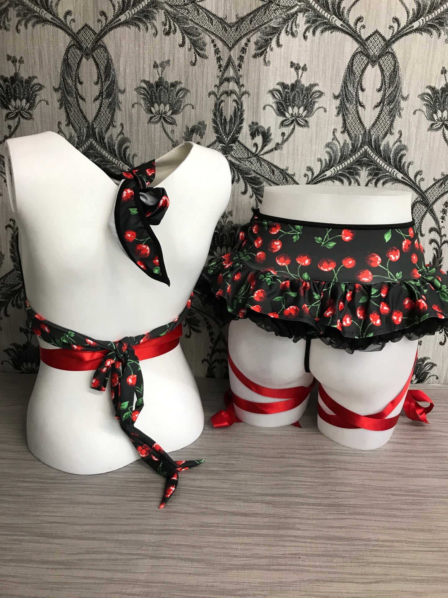 RV-DD852-PRNT Cherryprint Clubwear Poledance Set