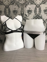 RV-OW812 Black and Silver Lingerie Bikini Set