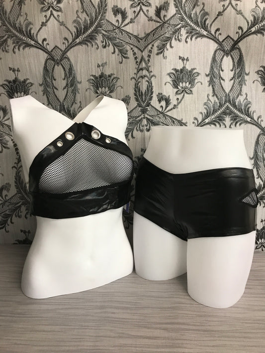 RV-OW813-BLK Hotpants Lingerie Set