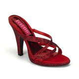 SIR02R Red Sandals with Rhinestones