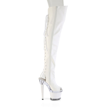 SPECTATOR-3030 Pleaser Pole Dancing Thigh High Boots with Peep Toes
