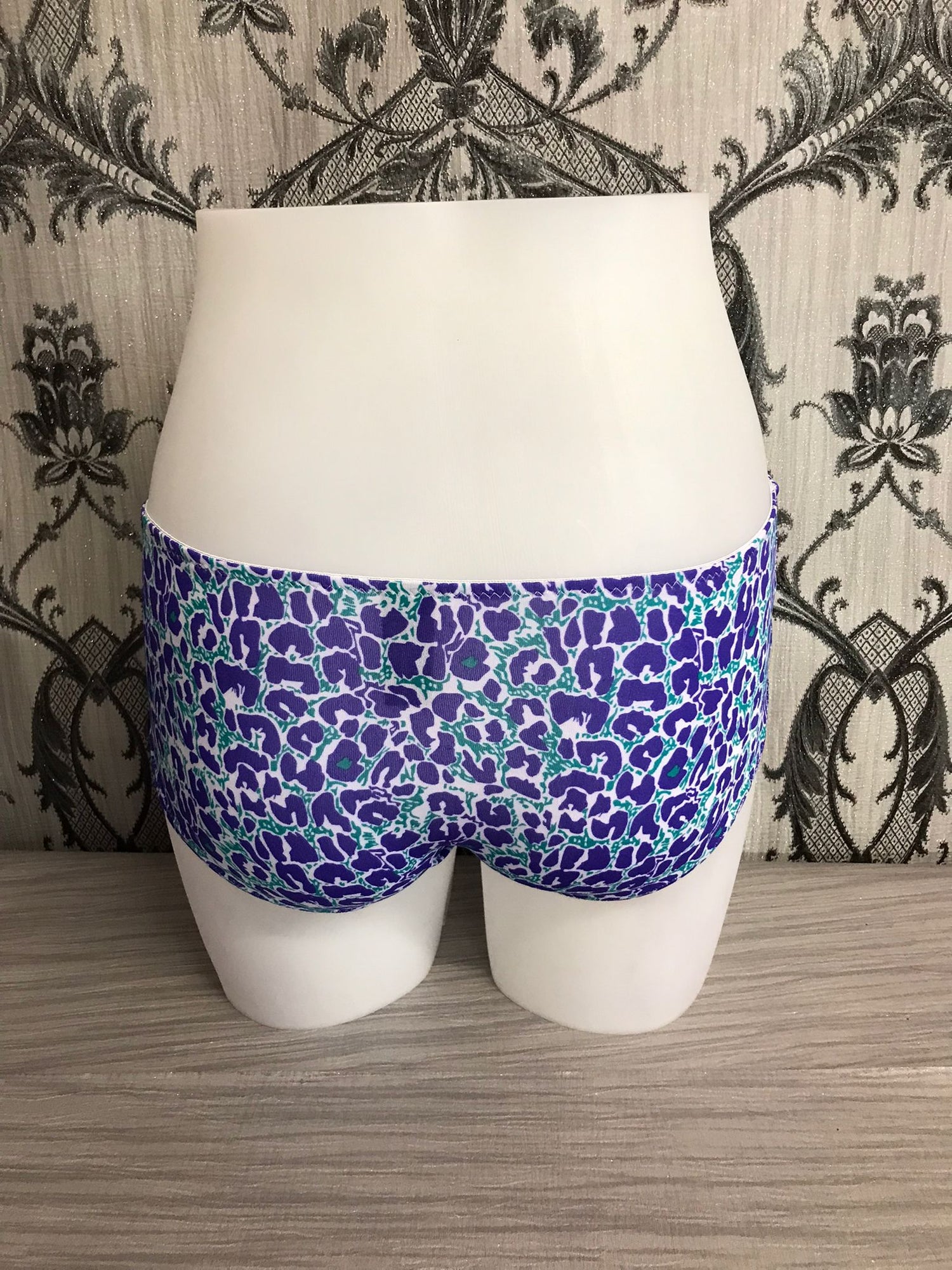 SRI192401 Blue Animal Print Panties