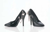 SEDUCE-426 Black Sexy Shoes with Chains and Padlocks