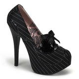 Burlesque  3/4 Pinstripe Pump W/Concealed Platform  TEE01/BWSAT  TEEZE01