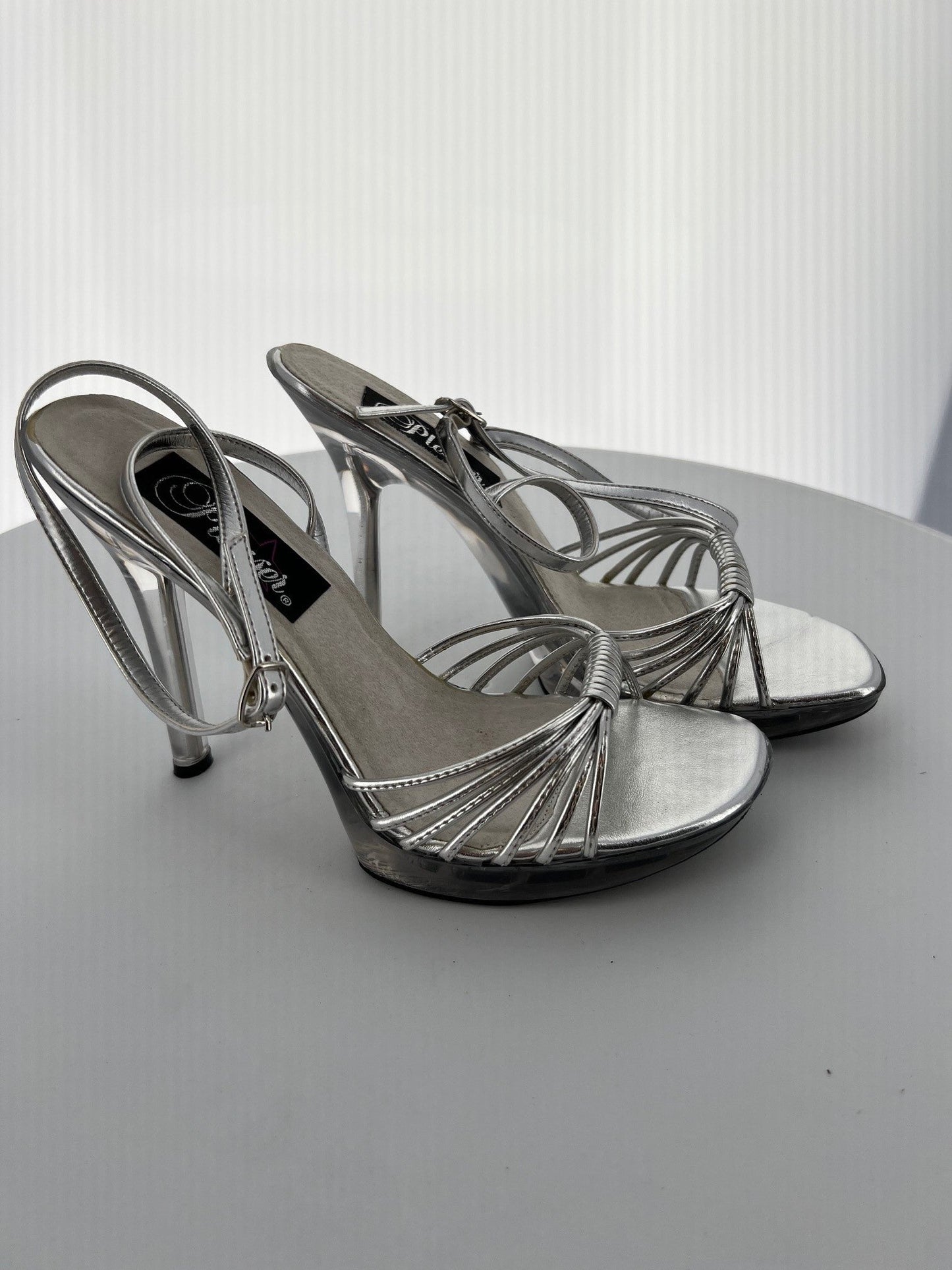 VOGUE-20 Pleaser Slv/Clr High Heel Alternative Footwear Discontinued Sale Stock