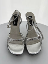 VOGUE-20 Pleaser Silver Strappy Sandals