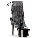 Adore-1017RSF 7 "Tacón transparente de peltre de lanza Bling Stripper Botas de tobillo