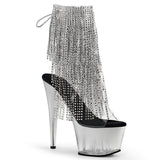 Clear 7 Inch Platform Kinky Ankle Boots -  Pleaser ADORE-1017RSFT