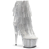 Adore-1017Srs Pleaser 7 "Tacón plateado Siling Blasel Strippers Botas de tobillo