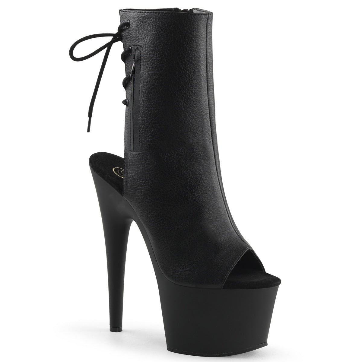 Adore-1018 Pleasers Tallador de 7 pulgadas Strippers Black Strippers Open Toble Boots