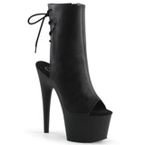 Adore-1018 Pleasers Tallador de 7 pulgadas Strippers Black Strippers Open Toble Boots
