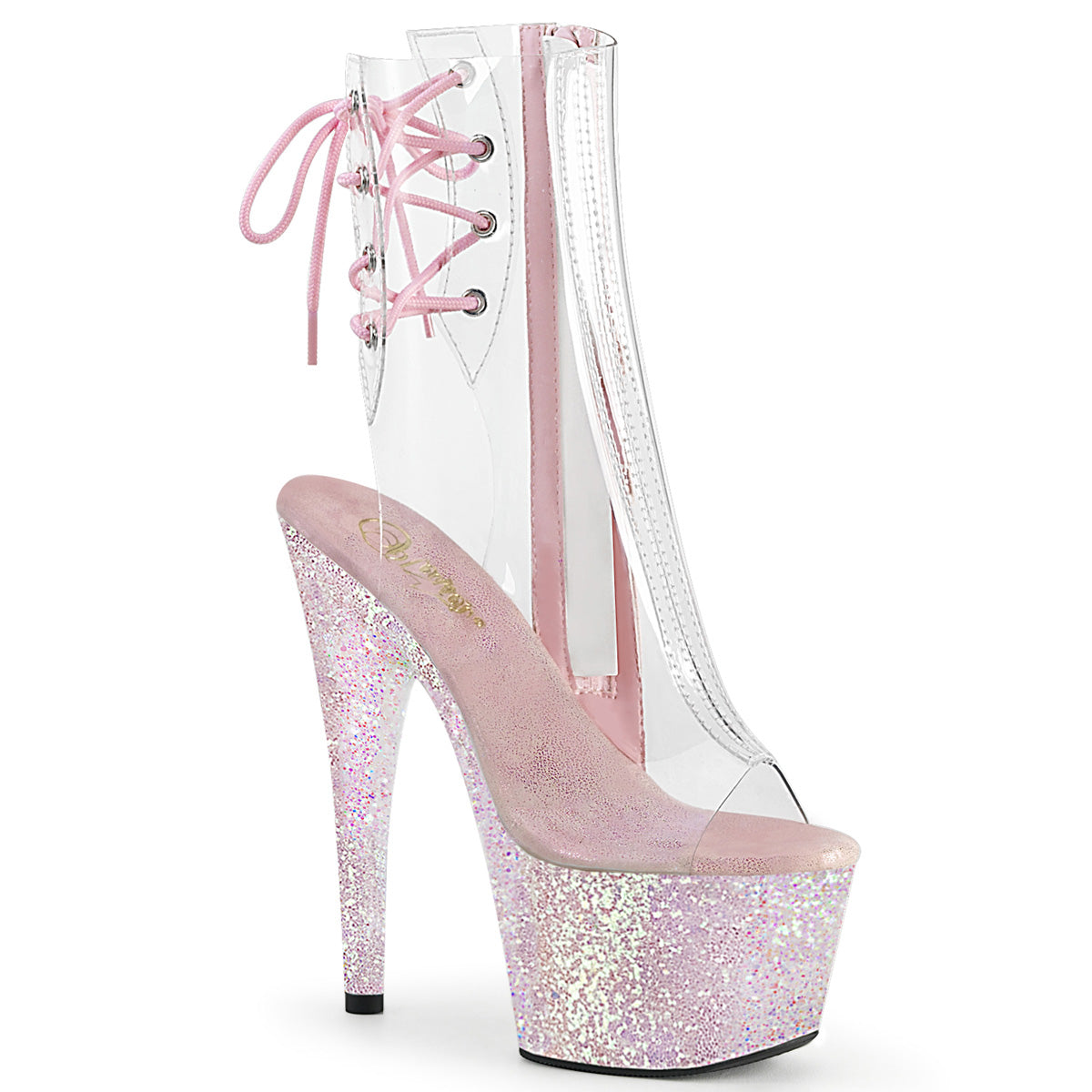 Opal Glitter 7 Inch Exotic Dance Ankle Boots -  Pleaser ADORE-1018C