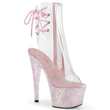 Opal Glitter 7 Inch Exotic Dance Ankle Boots -  Pleaser ADORE-1018C