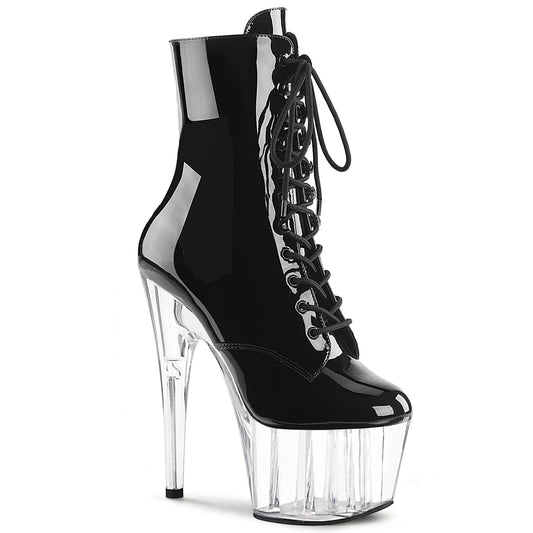 ADORE-1020 Pleaser Sexy Black Patent Ankle Boots