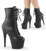 Black 7 Inch Lap Dance Ankle Boots -  Pleaser ADORE-1020