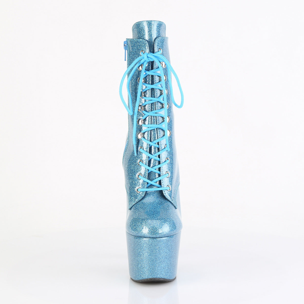 ADORE-1020GP Pleaser Baby Blue Glitters Pole Dancing Ankle Boots