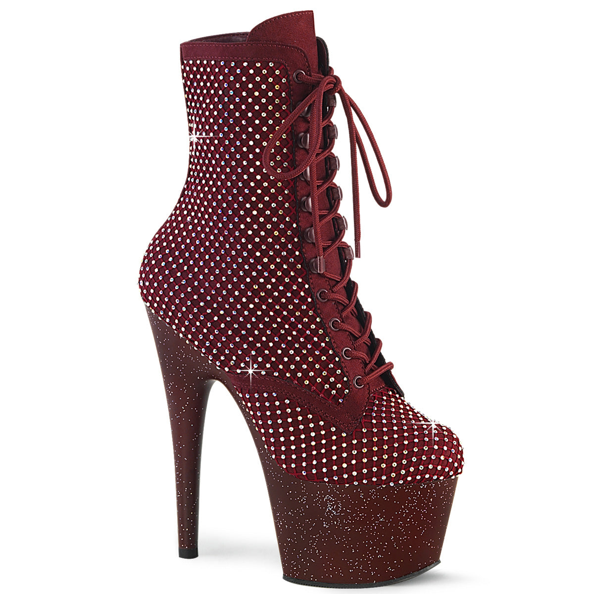Adore-1020RM Pleaser Calzado Bling Boots con plataformas de brillo