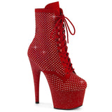 Adore-1020RM Pleaser Calzado Bling Boots con plataformas de brillo