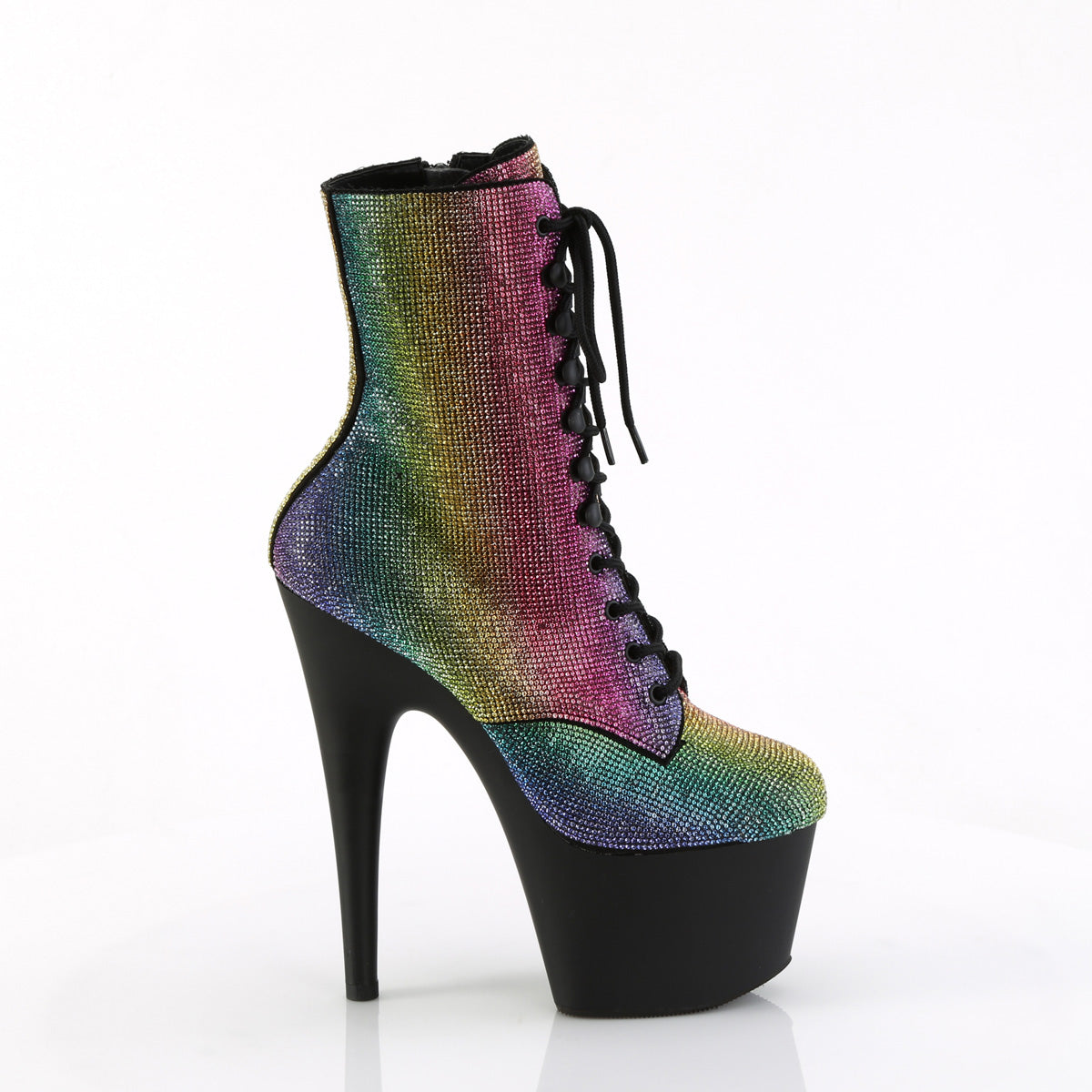 ADORE-1020RS Pleaser Rainbow Pride Bling Exotic Dancing Ankle Boots