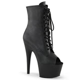 Adore-1021 Pleaser Black Faux Leather Boots Dancing Dancing Botas