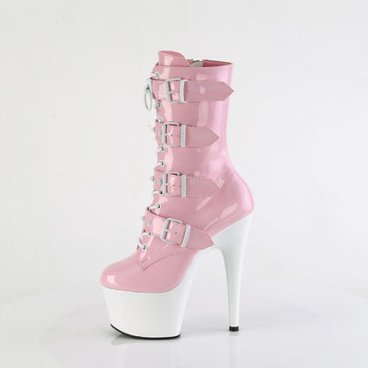 ADORE-1046TT Pleaser Sexy Baby Pink Holographic Pole Dancing Mid-Calf Boots