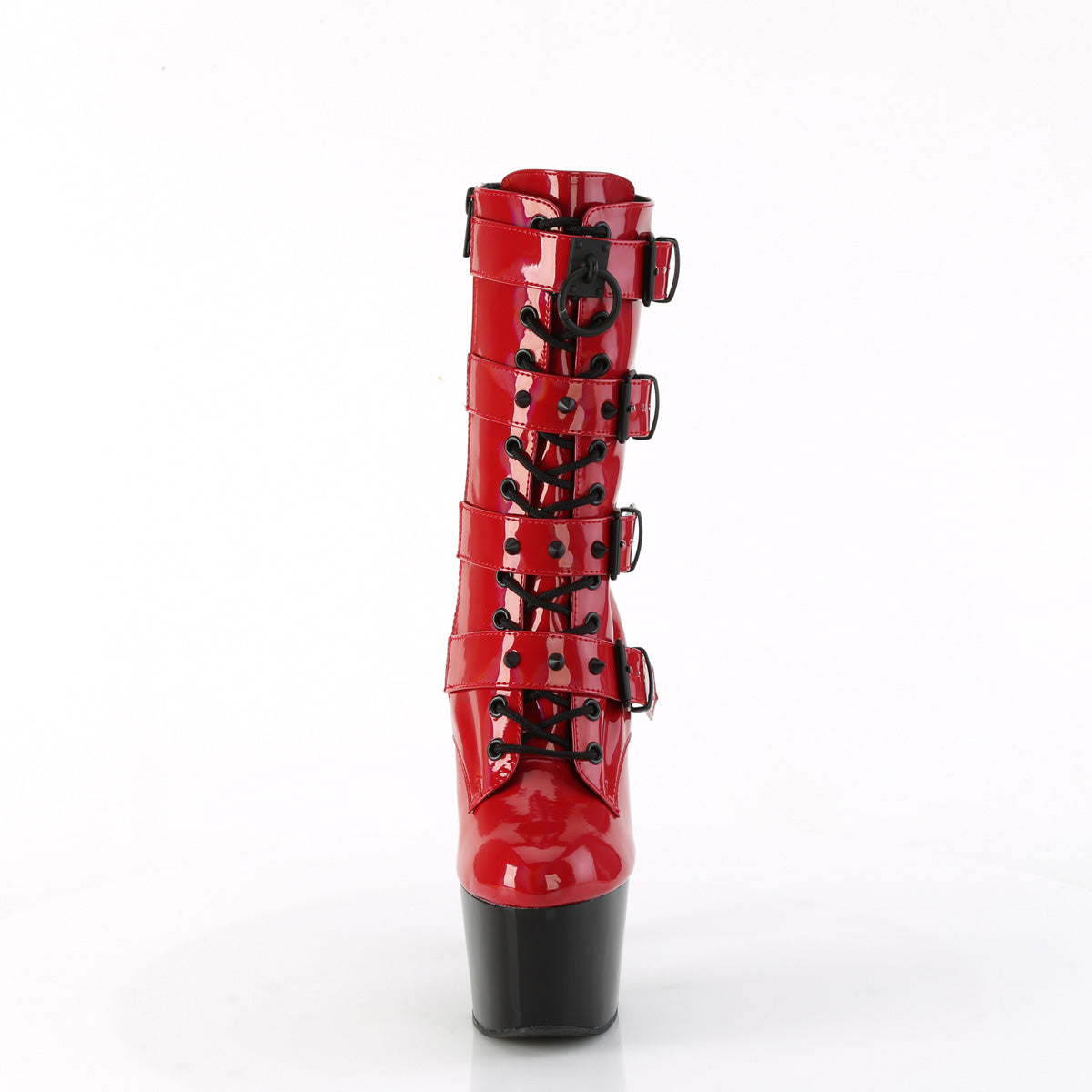 adore 1046tt pleaser sexy footwear red holo pat blk