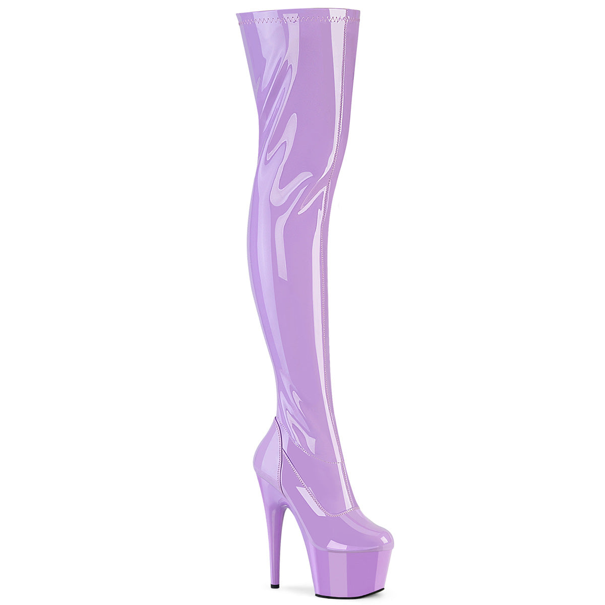 Lavender 7 Inch Platform Kinky Thigh Boots -  Pleaser ADORE-3000