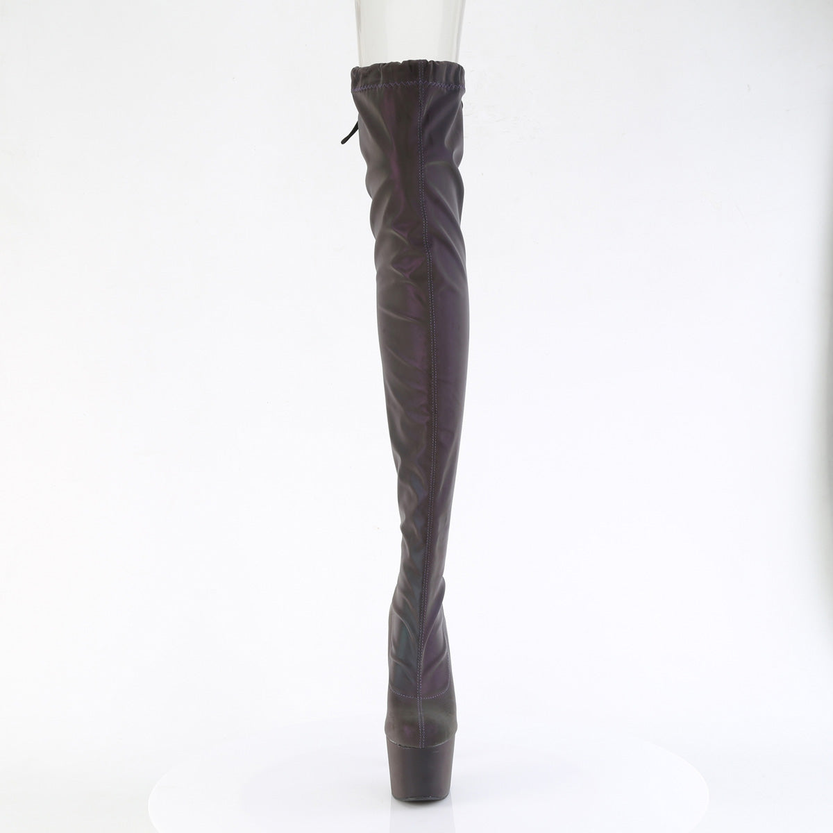Green Purple 7 Inch Fetish Platform Thigh Boots -  Pleaser ADORE-3008REFL
