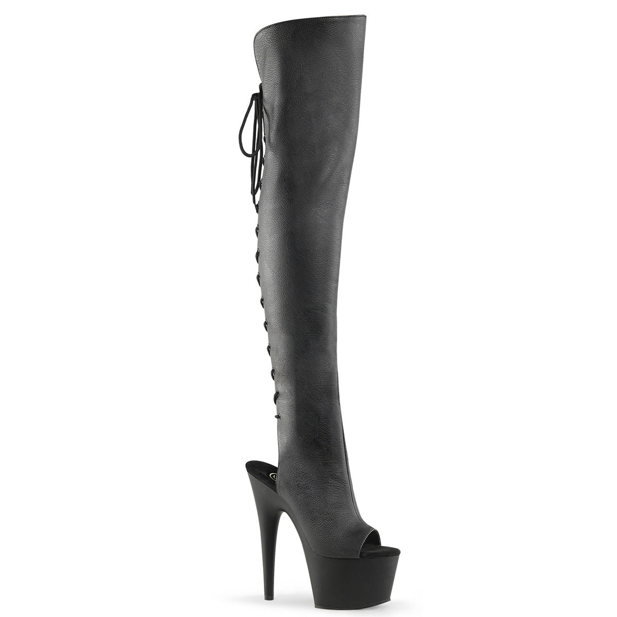 Black 7 Inch Erotic Platforms Thigh Boots -  Pleaser ADORE-3019