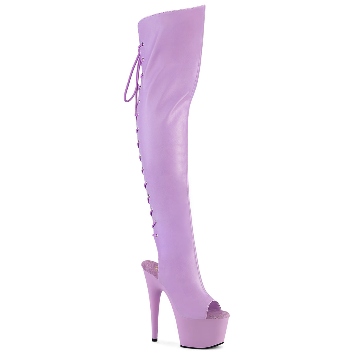 Lavender 7 Inch Sexy Platform Thigh Boots -  Pleaser ADORE-3019