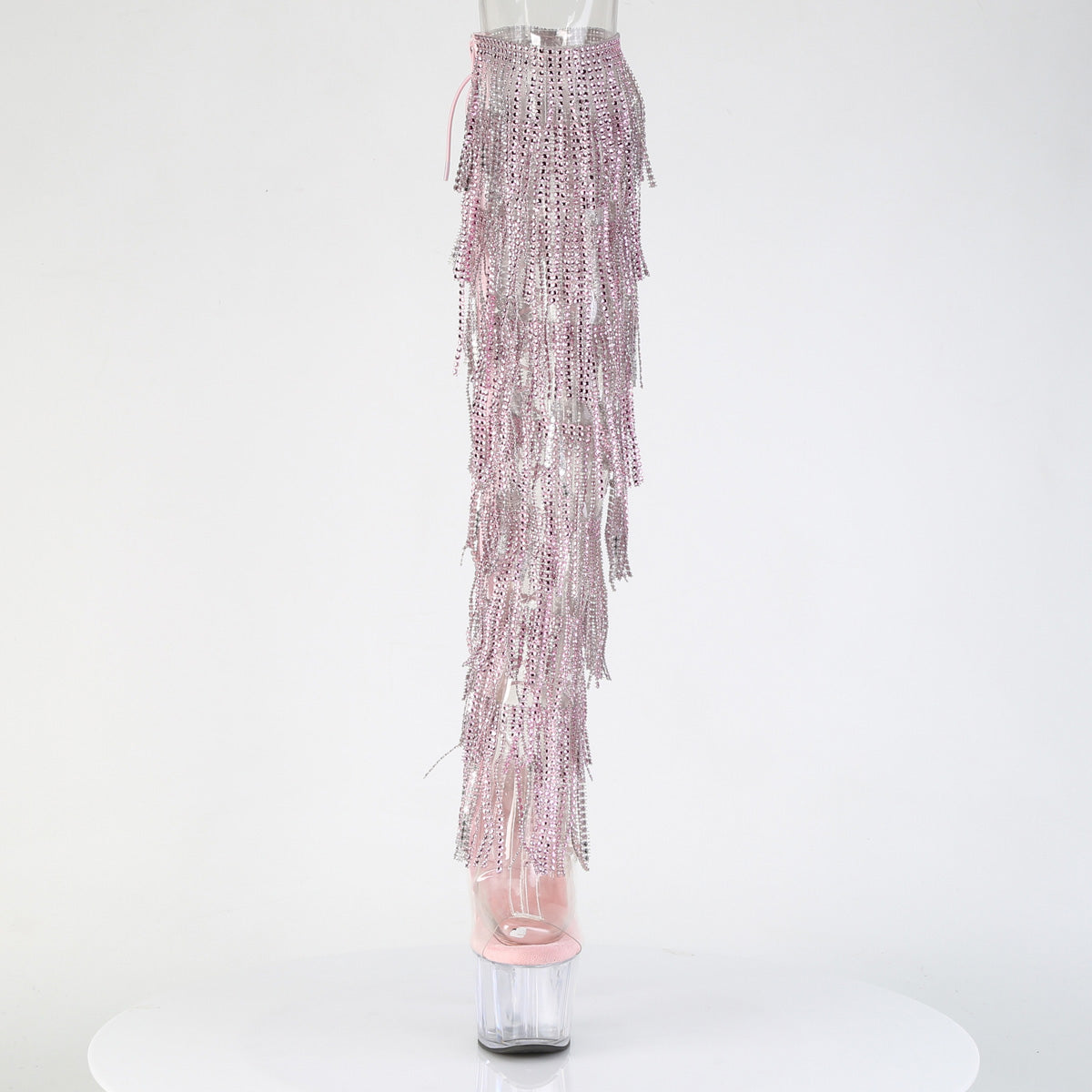 adore 3019c rsf pleaser footwear clear pink