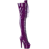 Purple Glitter 7 Inch Pole Dancer Thigh Boots -  Pleaser ADORE-3021GP