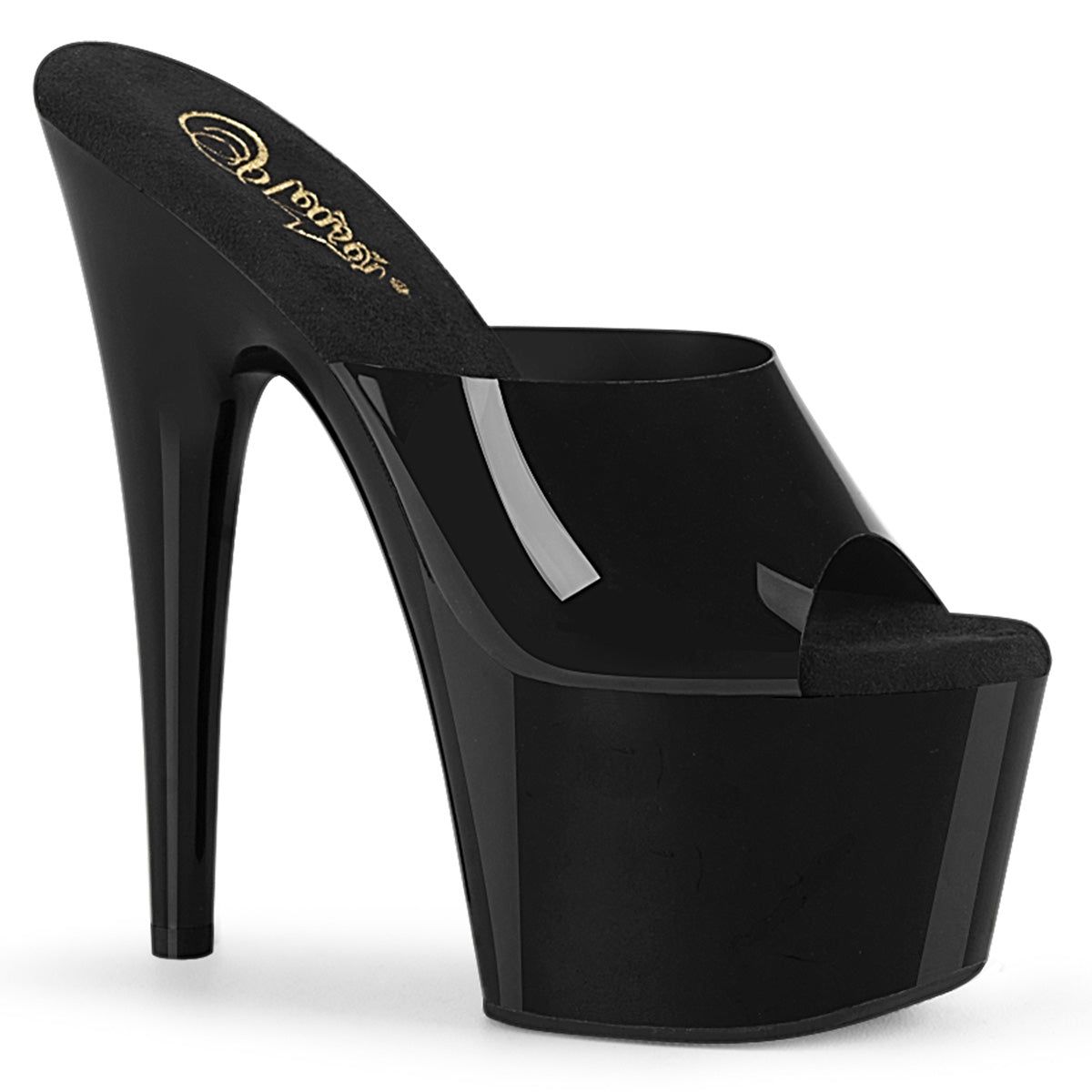 Black 7 Inch Pole Dancer Platform Shoes -  Pleaser ADORE-701N